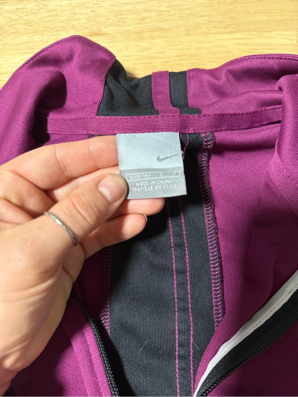 Nike Women’s Large Purple Black Full Zip Track Jacket - Picture 4 of 7